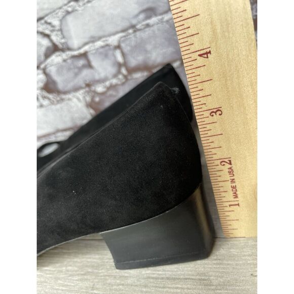 VANELi Black Suede Leather Office Career Work Block Heel Shoes Women Sz 8N US/38 - Picture 10 of 16